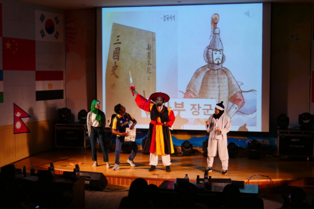 외국인 유학생들을 위한 다양한 프로그램을 운영하고 있는 대구대가 교육국제화역량 인증 대학에 2년 연속 선정됐다. 독도사랑 한국어 말하기 대회 모습. 대구대 제공.