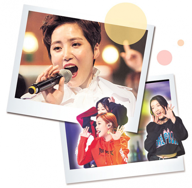 원년멤버 그대로 다시 뭉친 영턱스클럽(위)과 대표 곡 