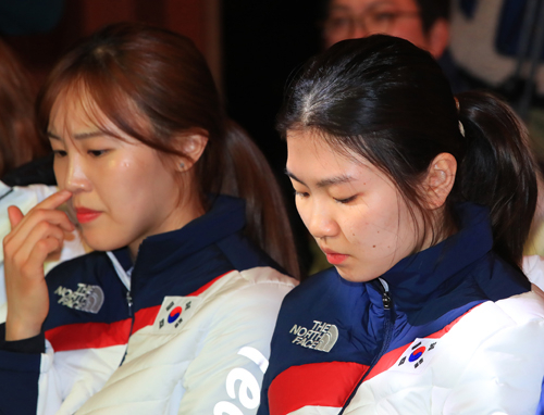 24일 평창동계올림픽 결단식에 참석한 쇼트트랙 심석희 선수. 연합뉴스