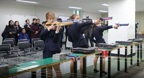 경북전문대 사격팀이 창단했다. 경북전문대 제공