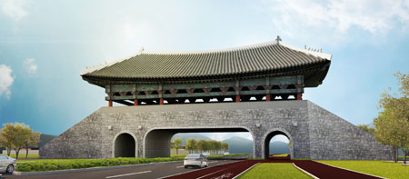 상주읍성 상징문 조감도.