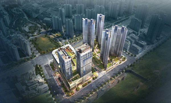 동탄역 롯데캐슬 오피스텔 조감도. 롯데건설 제공