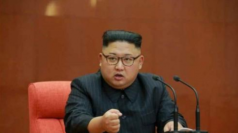 지난해 개최된 당 중앙위원회 제7기 제2차 전원회의에서의 김정은 북한 노동당 위원장. 자료사진 연합뉴스
