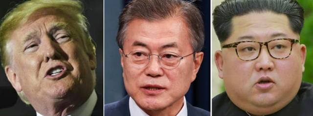 트럼프 대통령, 문재인 대통령, 김정은 위원장