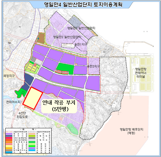 포항시가 조성중인 영일만4 일반산업단지(포항시 제공)