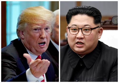세기의 비핵화 담판이 될 6·12 북미정상회담이 싱가포르의 센토사 섬 카펠라 호텔에서 열린다. 사진은 트럼프 대통령과 김정은 국무위원장. 연합뉴스