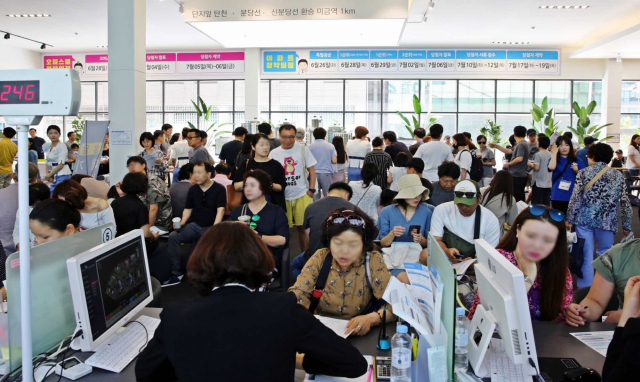 분당 더샵 파크리버 견본주택 구름 인파
