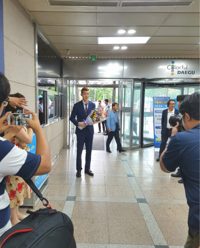 조현우, 소속팀 대구FC 연고 대구시청에 떴다. 대구시청