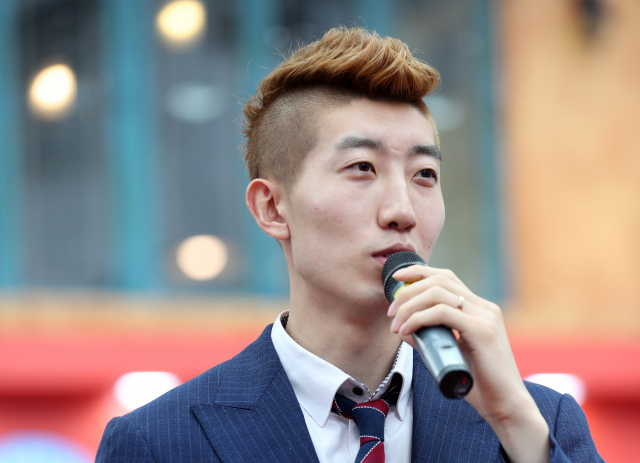 러시아 월드컵에서 활약한 대구FC 소속 조현우가 5일 오전 대구 동성로에서 열린 