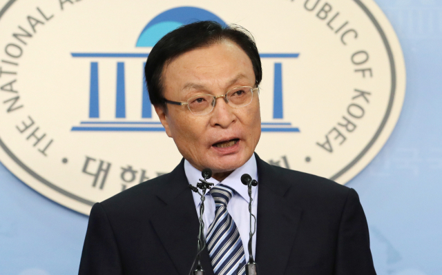 더불어민주당 이해찬 의원(7선)이 20일 오후 국회 정론관에서 새 지도부 선출을 위한 