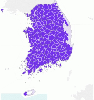 전국 폭염 경보 발령 현황. 기상청