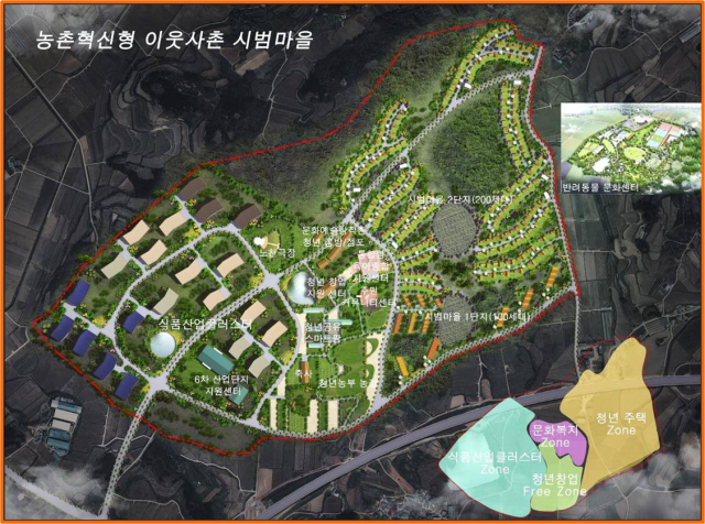 시범마을 예상 배치도(안).