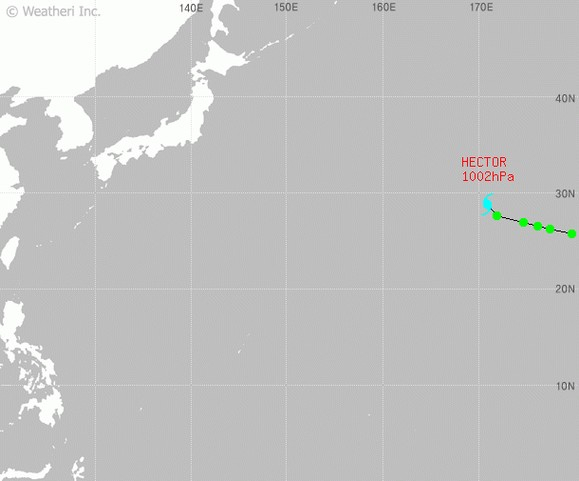 17호 태풍 헥터(HECTOR). 네이버 날씨