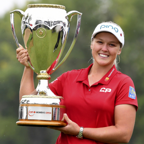 27일(한국시각) LPGA투어 CP여자오픈 최종 라운드에서 우승한 브룩 핸더슨. AP연합뉴스