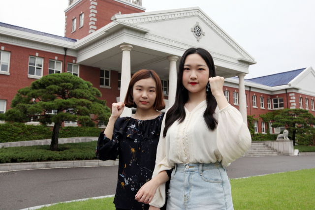 계명대 일본어문학전공 홍유리(왼쪽), 이명은 씨가 일본 문부과학성 국비유학생에 선발돼 10월부터 일본 대학에서 1년간 수학한다. 계명대 제공