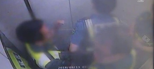 채널A가 13일 공개한 구하라 남자친구 폭행 사건 관련 CCTV 영상. tv 화면 캡처