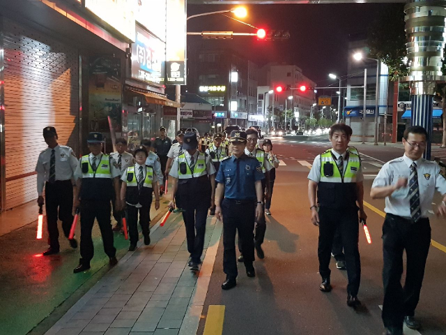 서문지구대 야간 합동순찰