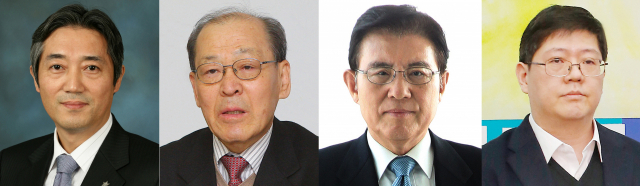 청와대가 16일 제3차 남북정상회담을 비롯한 문재인 대통령의 평양 방문에 동행할 공식·특별 수행원을 발표했다. 사진은 이기범 대북협력민간단체협의회 회장(왼쪽부터), 염무웅 겨레말큰사전 남북공동편찬사업회 이사장, 김덕룡 민주평화통일자문회의 수석부의장, 김홍걸 민족화해협력범국민협의회 상임의장. 연합뉴스