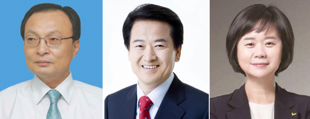 청와대가 16일 제3차 남북정상회담을 비롯한 문재인 대통령의 평양 방문에 동행할 공식·특별 수행원을 발표했다. 사진은 정치권 특별수행원. 왼쪽부터 더불어민주당 이해찬 대표, 민주평화당 정동영 대표, 정의당 이정미 대표. 연합뉴스