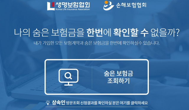 내보험찾아줌 홈페이지 캡처