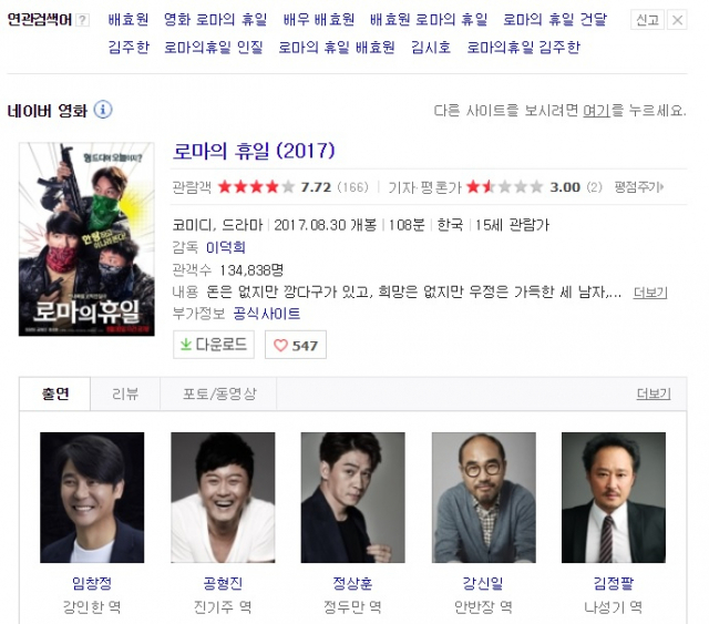 로마의 휴일 연관 검색어 및 영화 관련 정보. 네이버