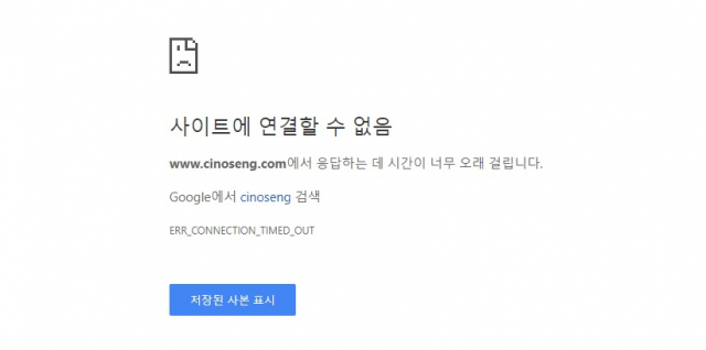 화성 향남 싸이노스 화재에 홈페이지 접속 마비. 화면 캡처