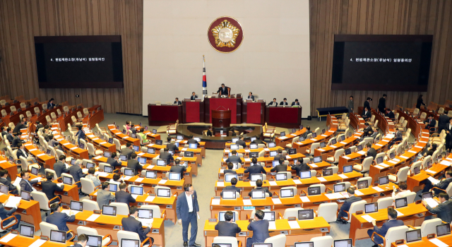 국회 본회의. 연합뉴스