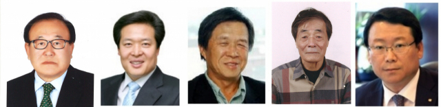 홍승철, 이재환, 류춘수, 김창한, 최삼섭 씨.(왼쪽부터)