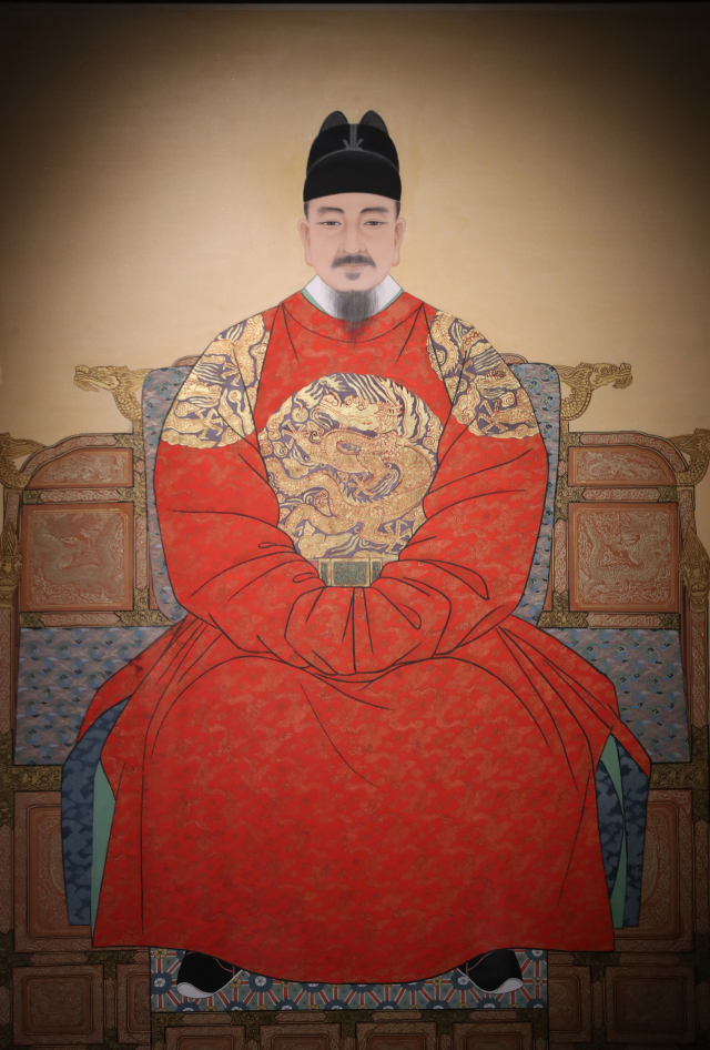 경기도 여주 세종대왕역사문화관에 전시된 세종대왕 어진(운보문화재단소장). 연합뉴스