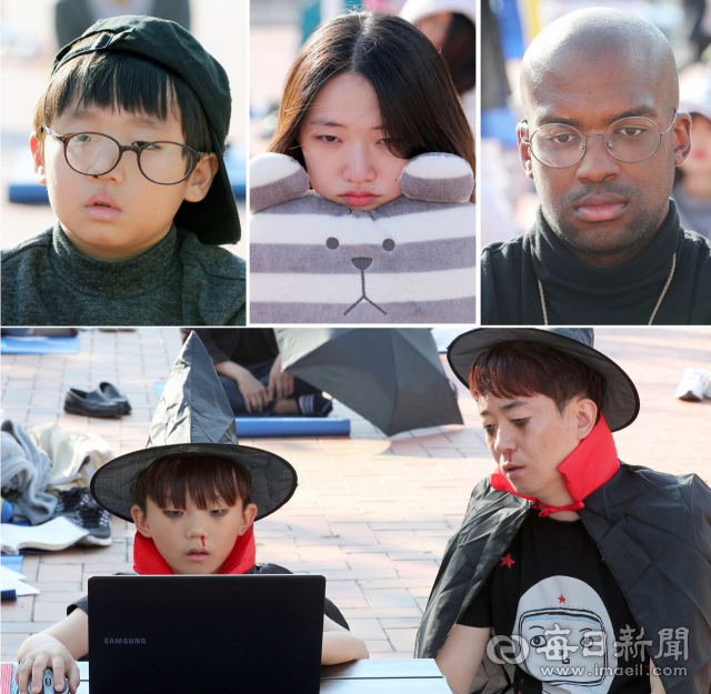 13일 대구 스타디움 서편광장에서 열린 2018 대구 멍 때리기 대회에서 참가자들이 넋을 놓은 채 시간을 보내고 있다. 성일권 기자 sungig@msnet.co.kr
