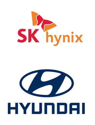 SK하이닉스, 현대차 로고. 매일신문DB