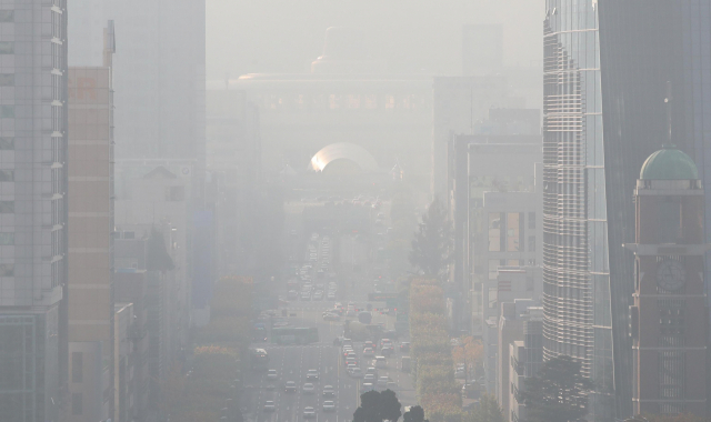 전국 곳곳에 미세먼지 농도가 