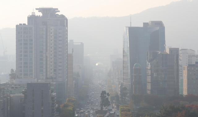 전국 곳곳에 미세먼지 농도가 