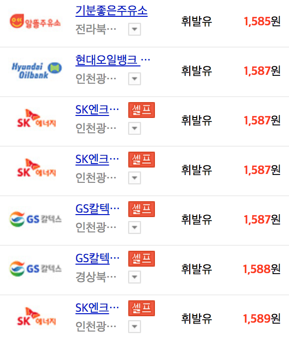 직영주유소 