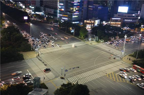 교차로 구조개선사업이 끝난 범어네거리 전경. 대구시 제공