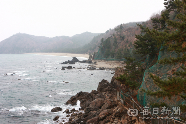 분단 이후 60여 년 동안 울진 동해안 전경을 가로막고 있던 철책선이 철거될 것으로 보인다. 신동우 기자