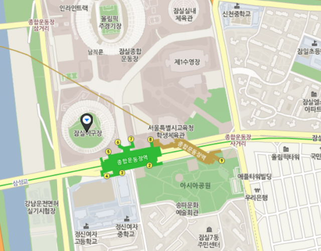 잠실구장 옆 지하철 2호선·9호선 종합운동장역 막차 시간은? 네이버 지도
