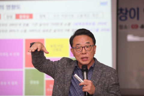 12일 이경상 KAIST 교수가 4차 산업혁명 시대에 중소기업이 기회를 잡는 법에 대한 강연을 펼쳤다.