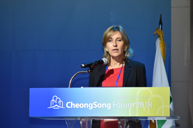 A member of the UNESCO Global Geoparks Counci Helga Chulepin.