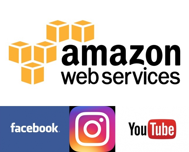 AWS(아마존웹서비스), 페이스북, 인스타그램, 유튜브
