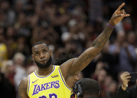 미국프로농구(NBA) LA레이커스의 르브론 제임스가 22일 