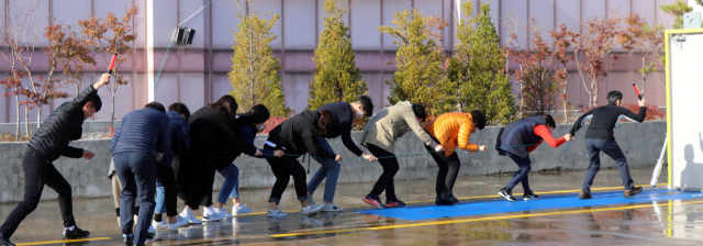 화재 대피 훈련 모습. 연합뉴스