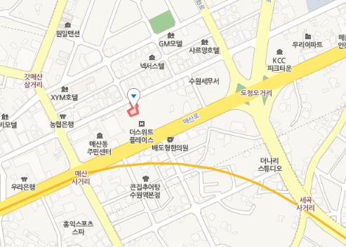 수원 매산로 골든플라자 위치. 수원시 매산로2가 45-1. 네이버 지도