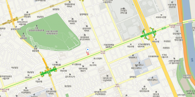 붕괴 위험 긴급 퇴거조치, 삼성동 오피스텔 대종빌딩 위치. 네이버 지도