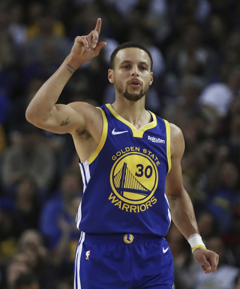 미국프로농구(NBA) 골든스테이트 워리어스의 스테픈 커리. AP연합뉴스