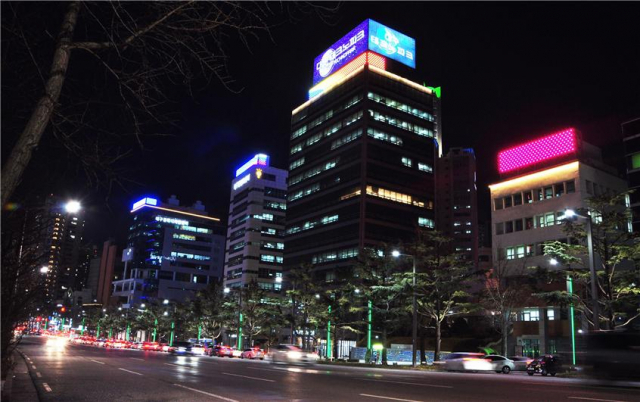 야간의 동대구 밴처밸리 모습. 대구시 제공