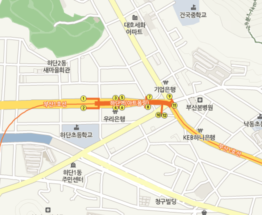 부산 지하철 1호선 하단역. 네이버지도