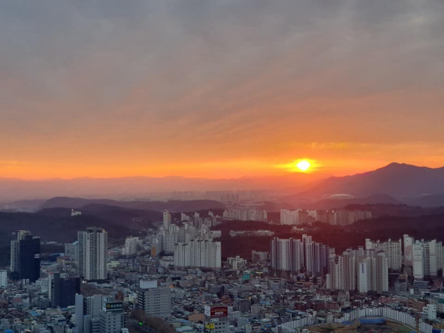 1일 2019년 기해년의 첫 일출(해돋이) 사진이 SNS에 올라오고 있다. 네티즌들은 SNS를 통해 