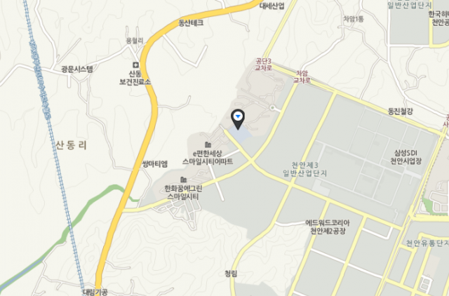 화재 발생 천안 차암초등학교 위치. 네이버 지도