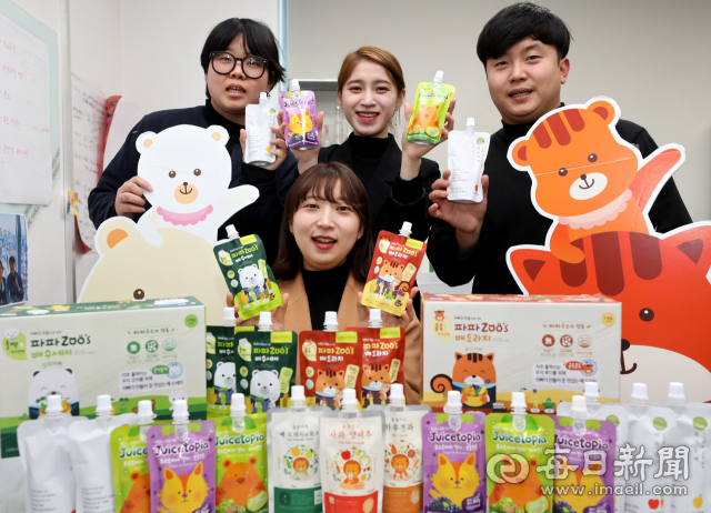 100% 국내산 농산물을 이용한 유아용 과채한방 음료 